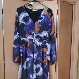 Nine West Vibrant Long Sleeve Dress